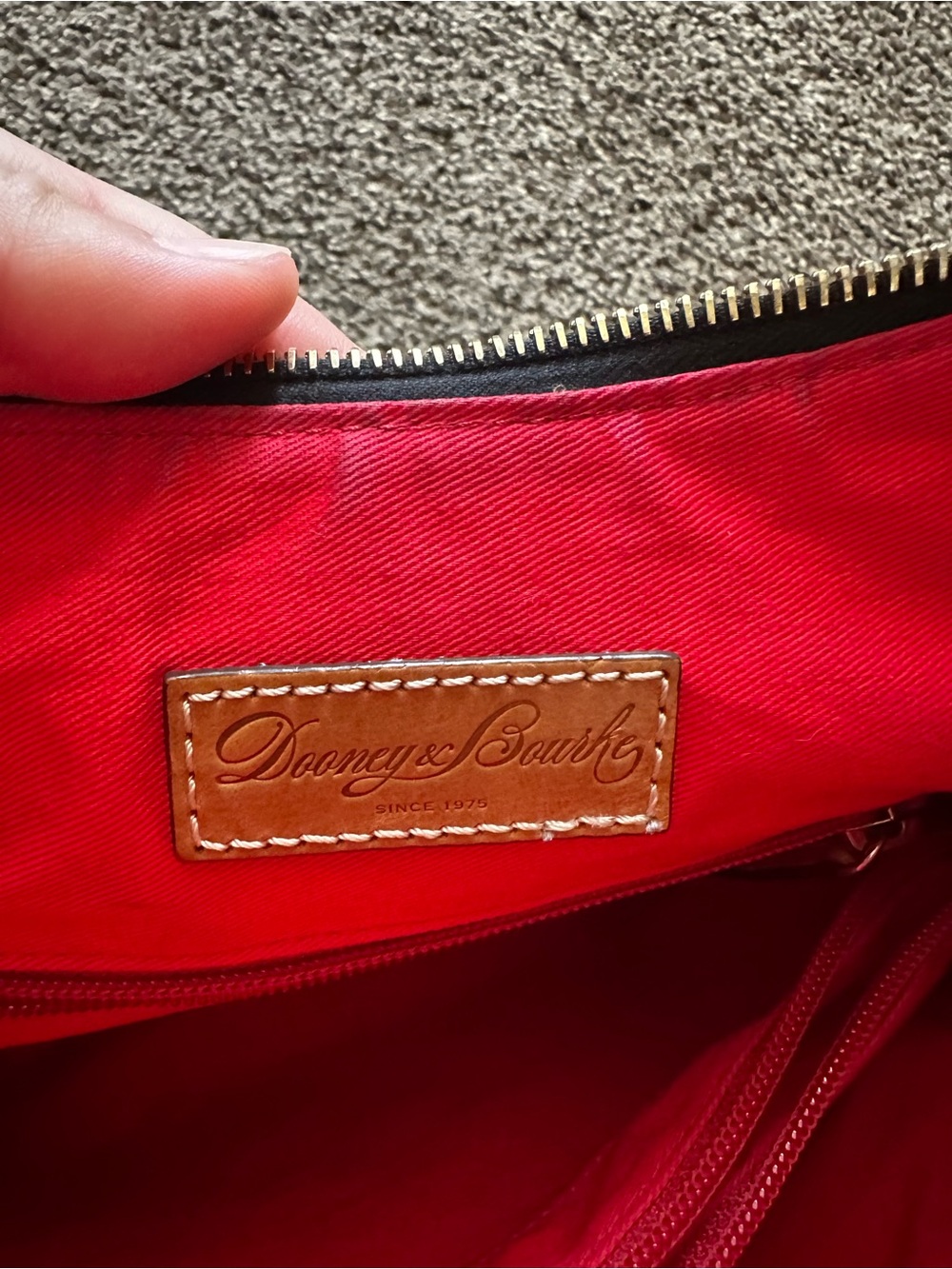 Dooney & Bourke Black Textured Hobo with Tan Leather Trim and Wristlet - Picture 9 of 13